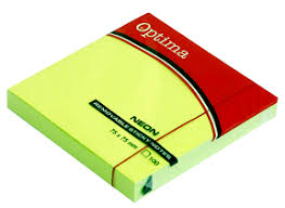 POST IT OPTIMA 75X75 NEON OR 100/1